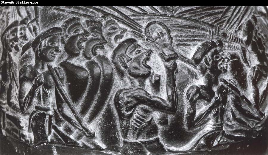 unknow artist Detail of vase with agricultural workers, from Hagia Triade Crete